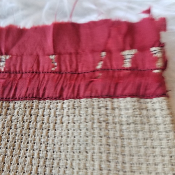 Antique Drawstring Bag Embroidered Woven - Picture 6 of 6